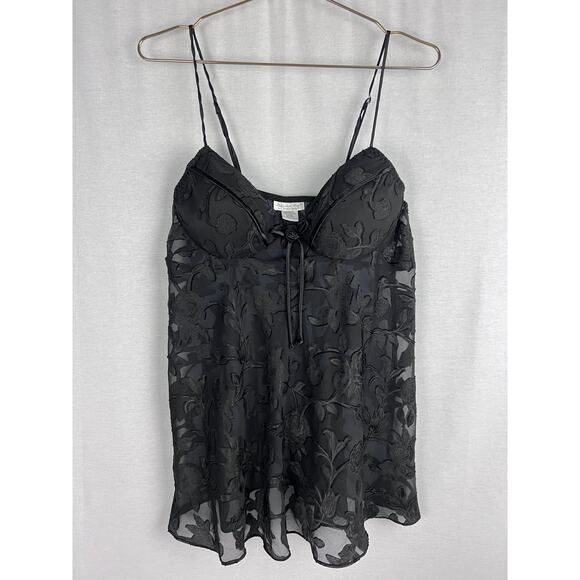 Cinema Exoile Slip Dress Babydoll Bustier Black Sheer Slip Whimsigoth Lingerie - Picture 1 of 6